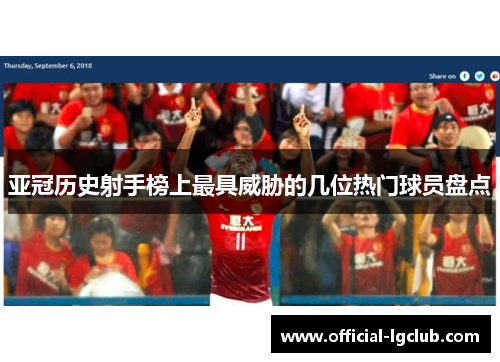 亚冠历史射手榜上最具威胁的几位热门球员盘点
